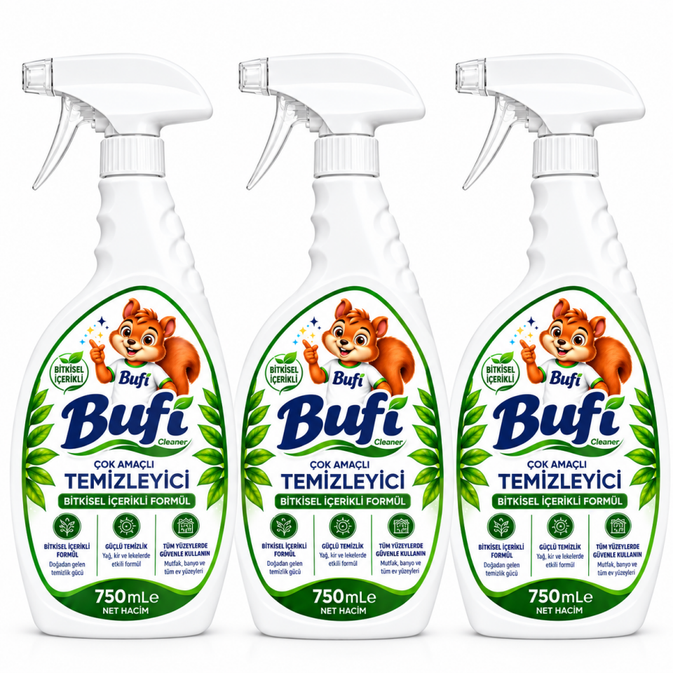 Bufi Cleaner Çok Amaçlı Temizleyici 3'lü Set 3x750 ml