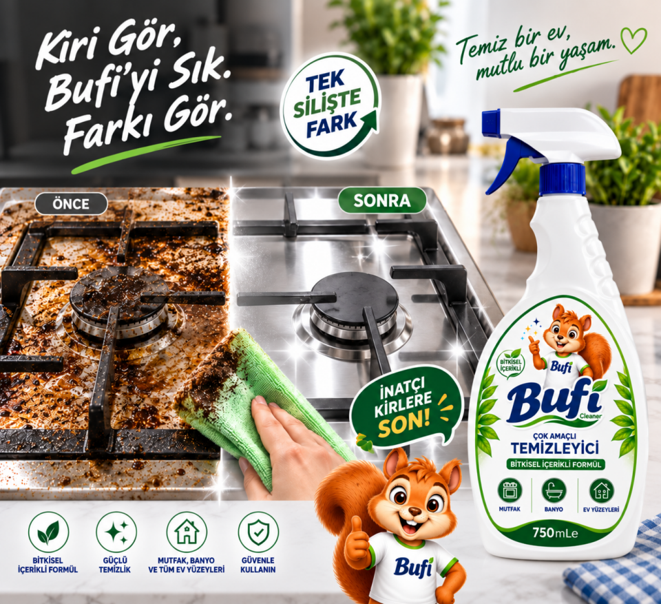 Bufi Cleaner Çok Amaçlı Temizleyici 3'lü Set 3x750 ml