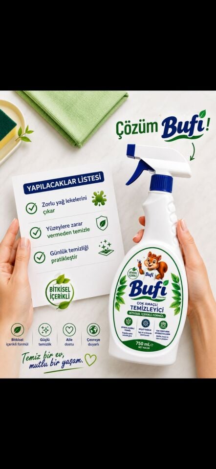 Bufi Cleaner Çok Amaçlı Temizleyici 3'lü Set 3x750 ml